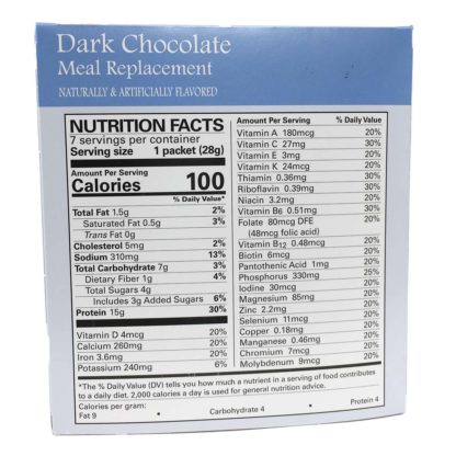 Dark Chocolate Shake nutrition