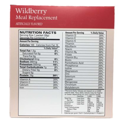 Wildberry Drink nutrition