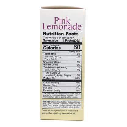 Pink Lemonade Fruit Drink Concentrate nutrition