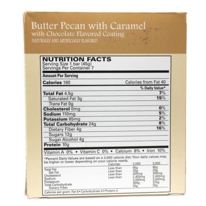 Butter Pecan Bar nutrition