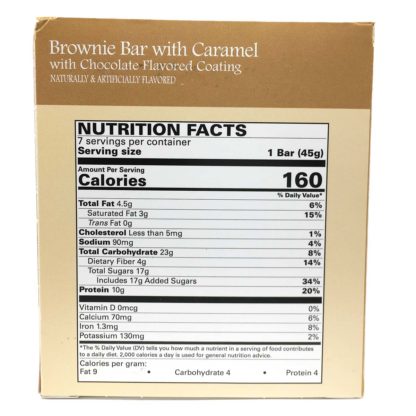 Brownie Bar nutrition