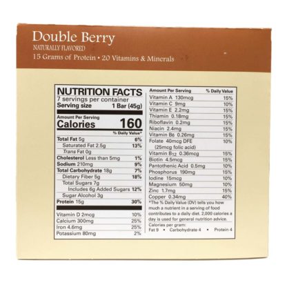 Double Berry Bar nutrition