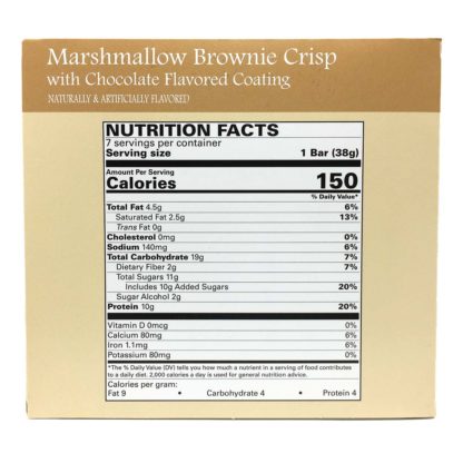 Marshmallow Brownie Crisp Bar nutrition