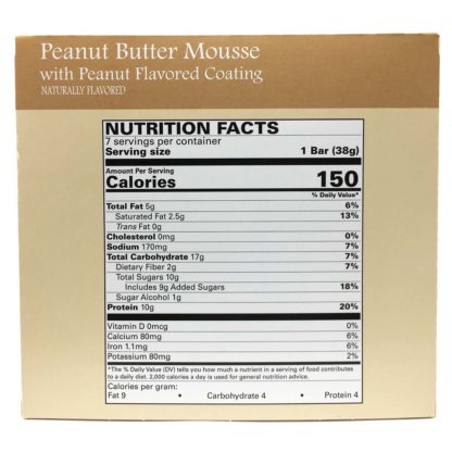Peanut Butter Mousse Bar nutrition