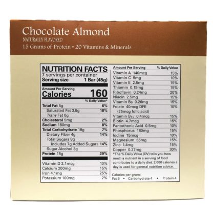Chocolate Almond Bar nutrition