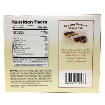 Caramel Crunch Bar nutrition