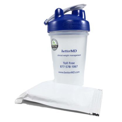 betterMD Blender Bottle and protein meal replacement